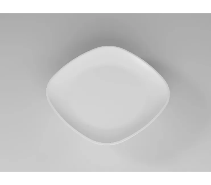 18cm صحن خدمة مستطيل الشكل مصنوع من البوليكاربونات، صحن للحلوى