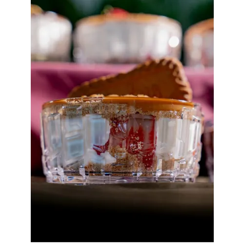 Kristal Desenli Şeffaf Magnolya Kasesi 180 ml | Tatlı, Dondurma ve Çerez Sunumluk