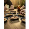 14 cm Quadratische Bootplatte | Snack, Meze, Frühstückssnack Anthrazit