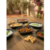 14 cm Quadratische Bootplatte | Snack, Meze, Frühstückssnack Anthrazit