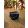 14 cm Quadratische Bootplatte | Snack, Meze, Frühstückssnack Anthrazit