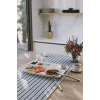 6-Fach unterteilter Frühstücksteller aus Polycarbonat, 30x20 cm, Servierteller, Weiß