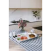 6-Fach unterteilter Frühstücksteller aus Polycarbonat, 30x20 cm, Servierteller, Weiß