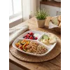 3-Fach geteilter Polycarbonat-Frühstücks- & Snackteller