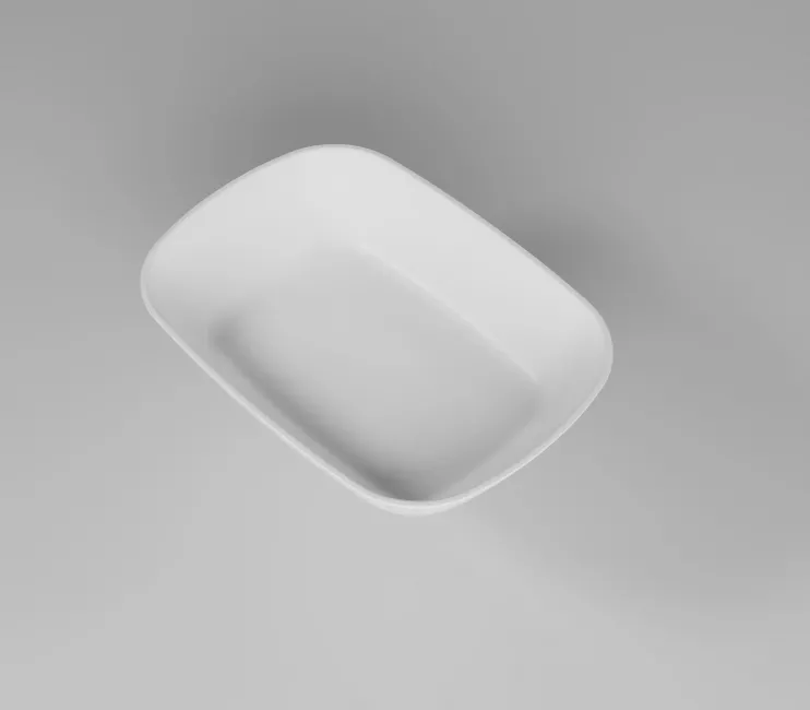 17 cm Oval Kayık Kare Tabak Kırılmaz | Salata, Meze, Çerez Tabağı