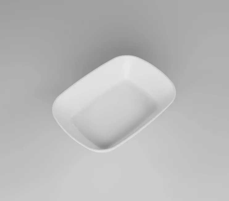 17 cm Oval Kayık Kare Tabak Kırılmaz | Salata, Meze, Çerez Tabağı