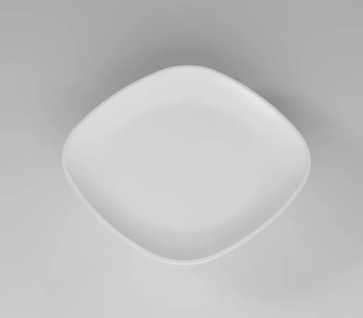 18cm صحن خدمة مستطيل الشكل مصنوع من البوليكاربونات، صحن للحلوى