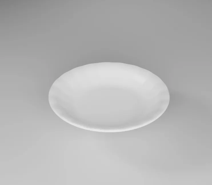 19 cm Polikarbon Oluklu Yemek Tabağı - Kırılmaz, Servis Tabağı