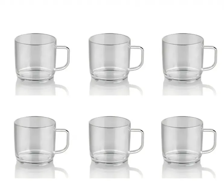 كوب شفاف من البولي كربون المقاوم للكسر بسعة 300 مليلتر - كوب بلاستيكي غير قابل للخدش