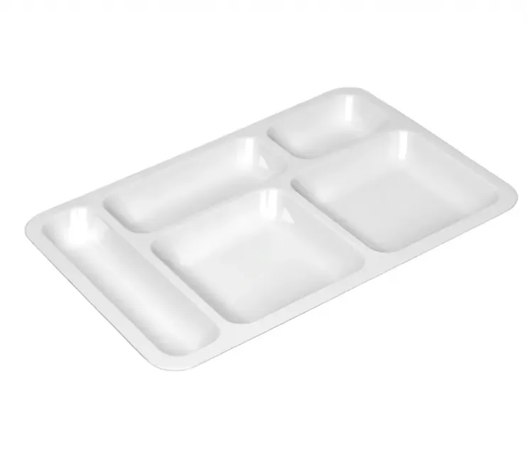 لوح طعام مقسم بخمسة أقسام من البوليكاربونات