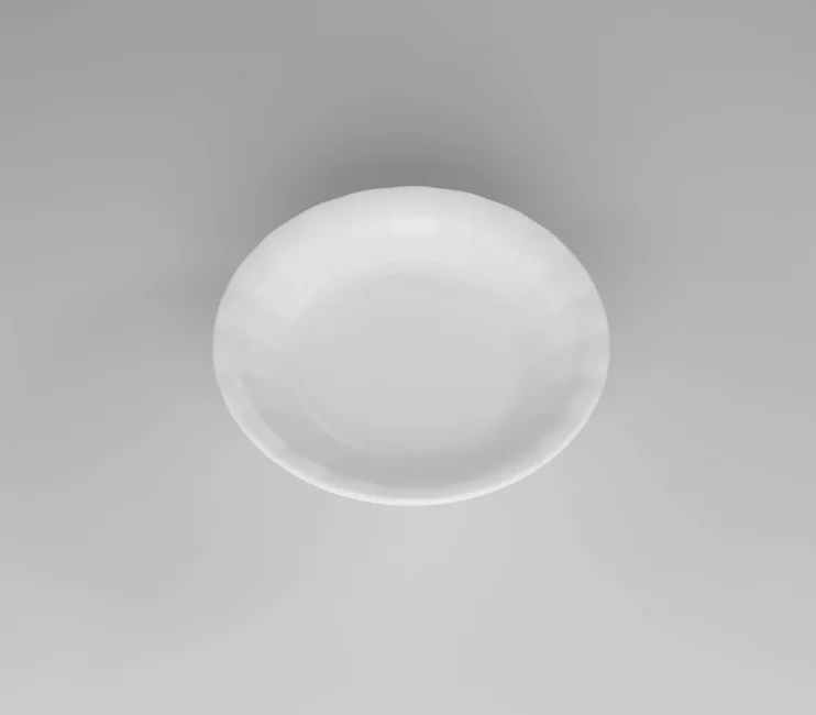 19 cm Polikarbon Oluklu Yemek Tabağı - Kırılmaz, Servis Tabağı