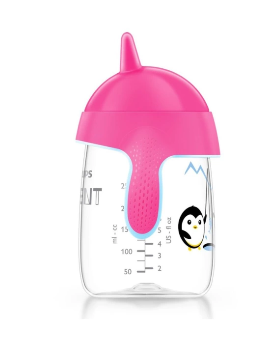 Avent Yeni Penguen Damlatmaz Bardak - 18m+ 12 340 ml - Pembe