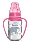 Bambino Kulplu Cam Biberon 125 ml - Pembe