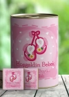 Hoşgeldin Bebek Çikolata Hediye Konservesi - Pembe