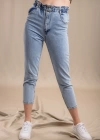 Lastik Detaylı Slim Fit Jeans - MAVİ