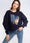 Şardonlu Sweatshirt-LACİVERT