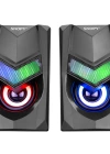 SNOPY SN-X25 2.0  RGB IŞIKLI 3WX2SİYAH USB SPEAKER