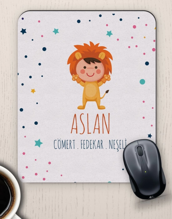 Aslan Burçlarına Özel Sevimli Mouse Pad