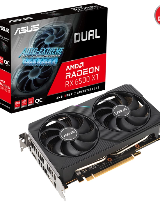 ASUS DUAL-RX6500XT-O4G 4GB GDDR6 HDMI DP 64BİT