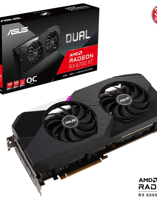 ASUS DUAL-RX6700XT-O12G 12GB GDDR6 HDMI DP 192Bit