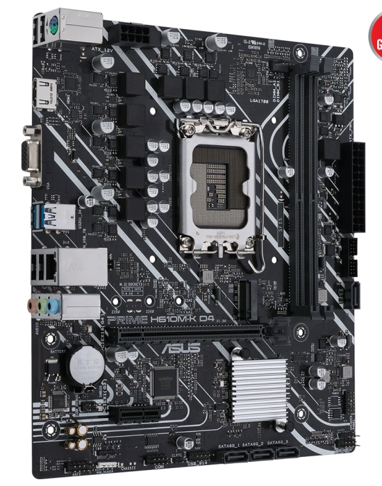 ASUS PRIME H610M-K D4 DDR4 3200(OC) HDMI DP M.2 mATX 1700p