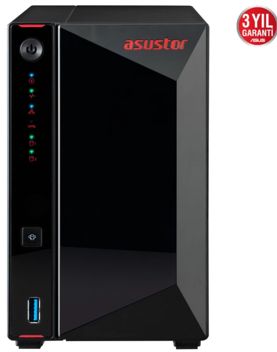 ASUSTOR AS5202T 2 SLOT 2GB DDR4 3.5 NAS DEPOLAMA ÜNİTESİ