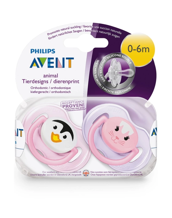 Avent 0% BPA Free Flow Yalancı Emzik 0-6 ay Truman Serisi 2li