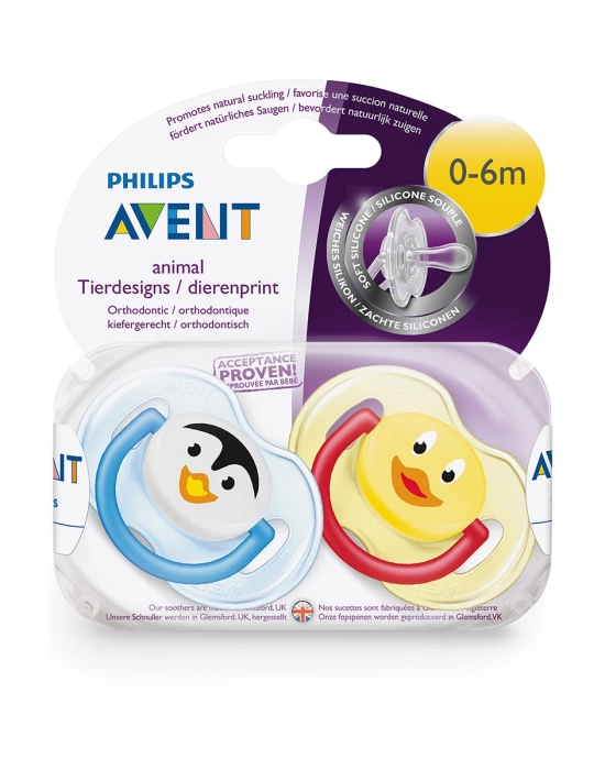 Avent 0% BPA Free Flow Yalancı Emzik 0-6 ay Truman Serisi 2li