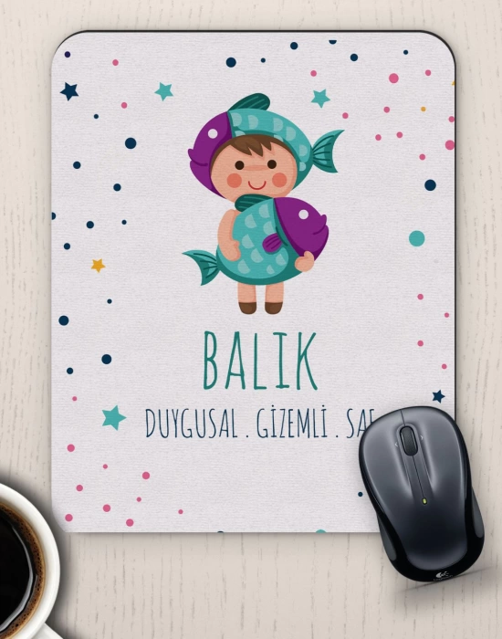 Balık Burçlarına Özel Sevimli Mouse Pad