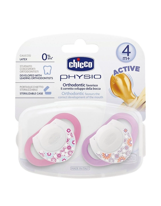 Chicco Physio Kauçuk Emzik 4+ ay - Pembe