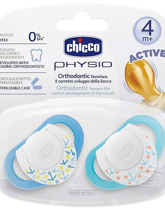 Chicco Physio Kauçuk Emzik +4ay - Mavi