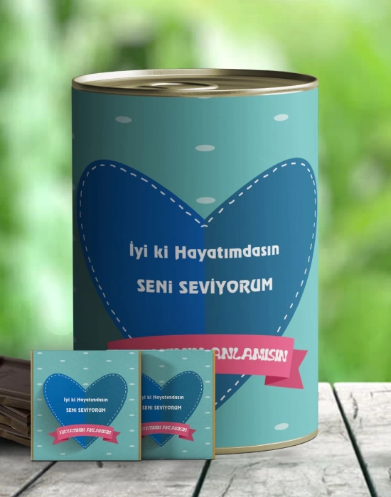 İyi ki Varsın Temalı Hediye Çikolata Konservesi