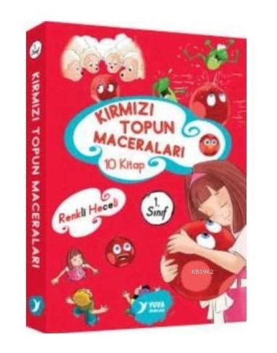 Kırmızı Topun Maceraları (10 Kitap Takım) 1. Sınıf El Yazılı Renkli Heceli