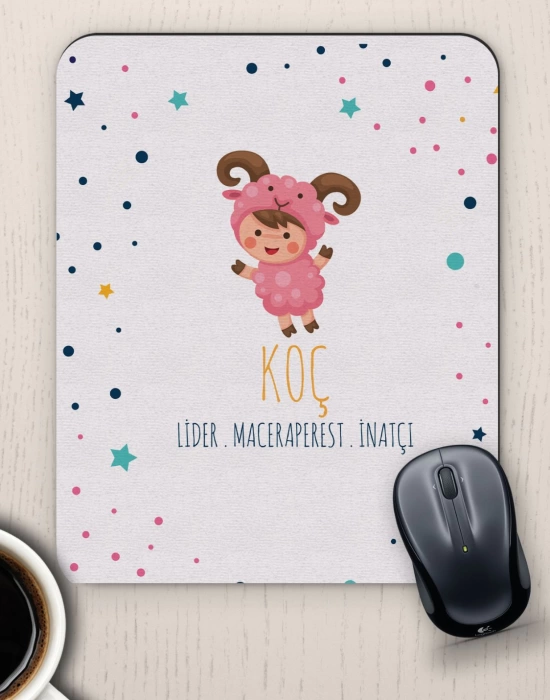 Koç Burçlarına Özel Sevimli Mouse Pad