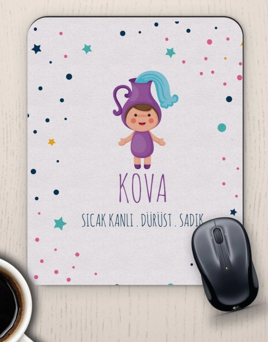 Kova Burçlarına Özel Sevimli Mouse Pad