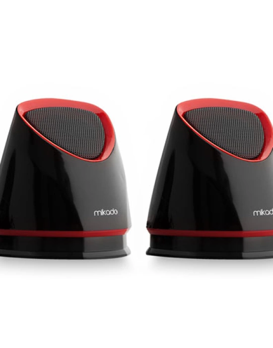 MİKADO MD-158 2.0 SİYAH/KIRMIZI USB SPEAKER