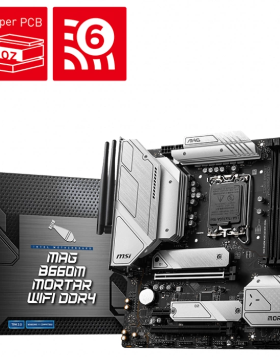 MSI MAG B660M MORTAR WIFI DDR4 4800(OC) Mhz  mATX