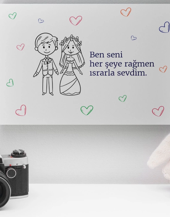 Romantik Tasarımlı Mini Kanvas Tablo - No10