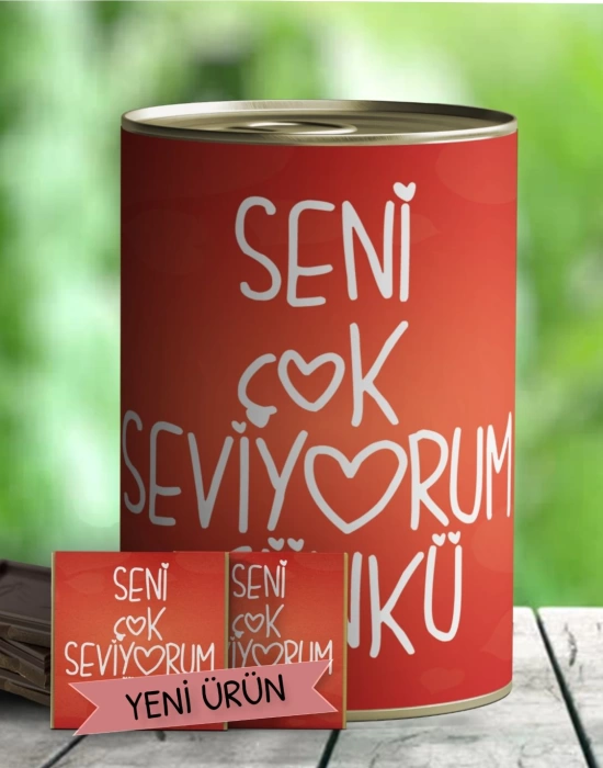 Seni Çok Seviyorum Çünkü Çikolata Hediye Konservesi