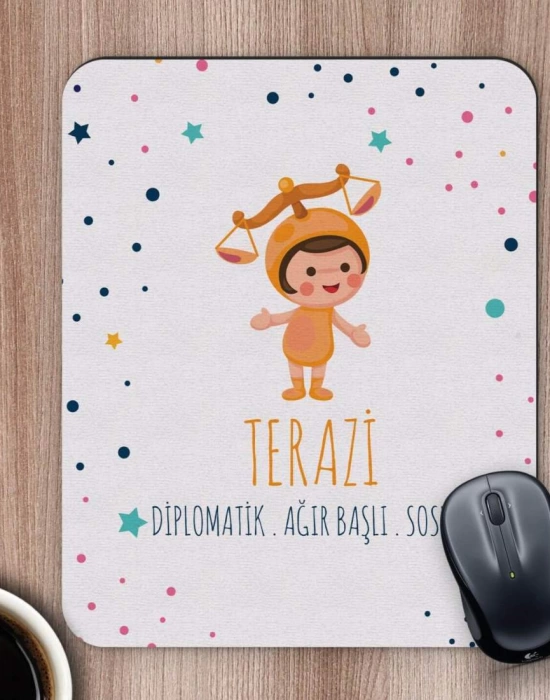 Terazi Burçlarına Özel Sevimli Mouse Pad