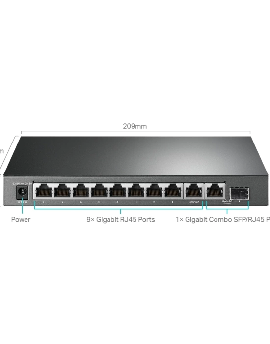 TP-LINK TL-SG1210MPE 10PORT 10/100/1000 YÖNETİLEBİLİR POE SWITCH