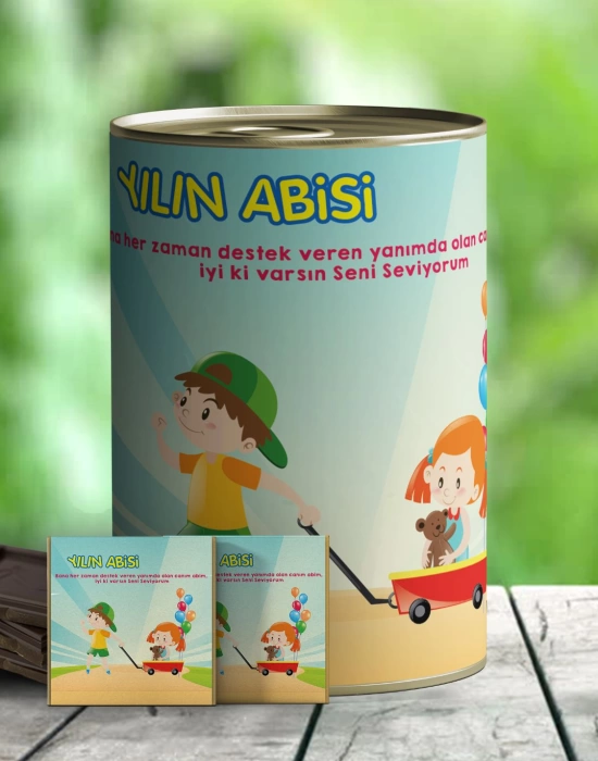 Yılın Abisi Sürpriz Çikolata Hediye Konservesi