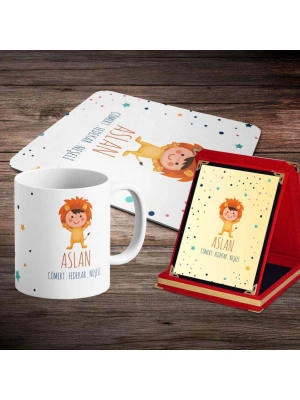 Aslan Burcuna Özel Tasarım Sevimli Hediye Seti