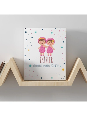 İkizler Burcuna Özel Tasarım Kanvas  Tablo