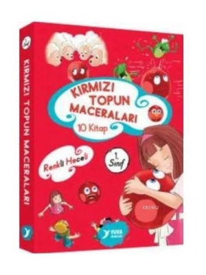 Kırmızı Topun Maceraları (10 Kitap Takım) 1. Sınıf El Yazılı Renkli Heceli