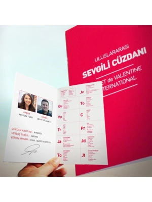 Kişiye Özel Fotoğraflı Sevgili Cüzdan