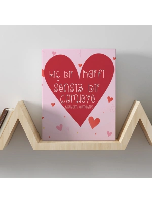Romantik Tasarımlı Mini Kanvas Tablo - No4