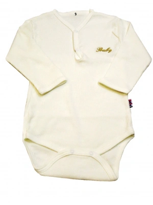 Sema Baby Uzun Kol Kaşkorse Badi (Body) - Ekru 0-6 Ay
