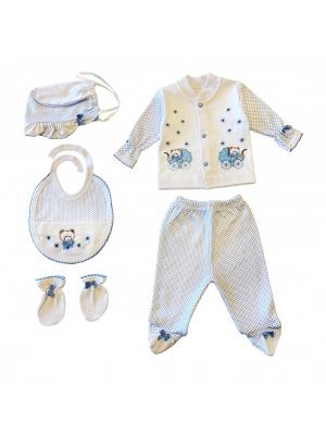 Sema Bebe 5li Premature Puanlı Set - Açık Mavi 8682476853155
