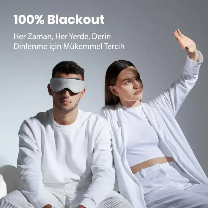 %100 Işık Engelleyen Trend Zero Uyku Maskesi - Erkek ve Kadın için Rahat ve Ayarlanabilen Göz Bandı